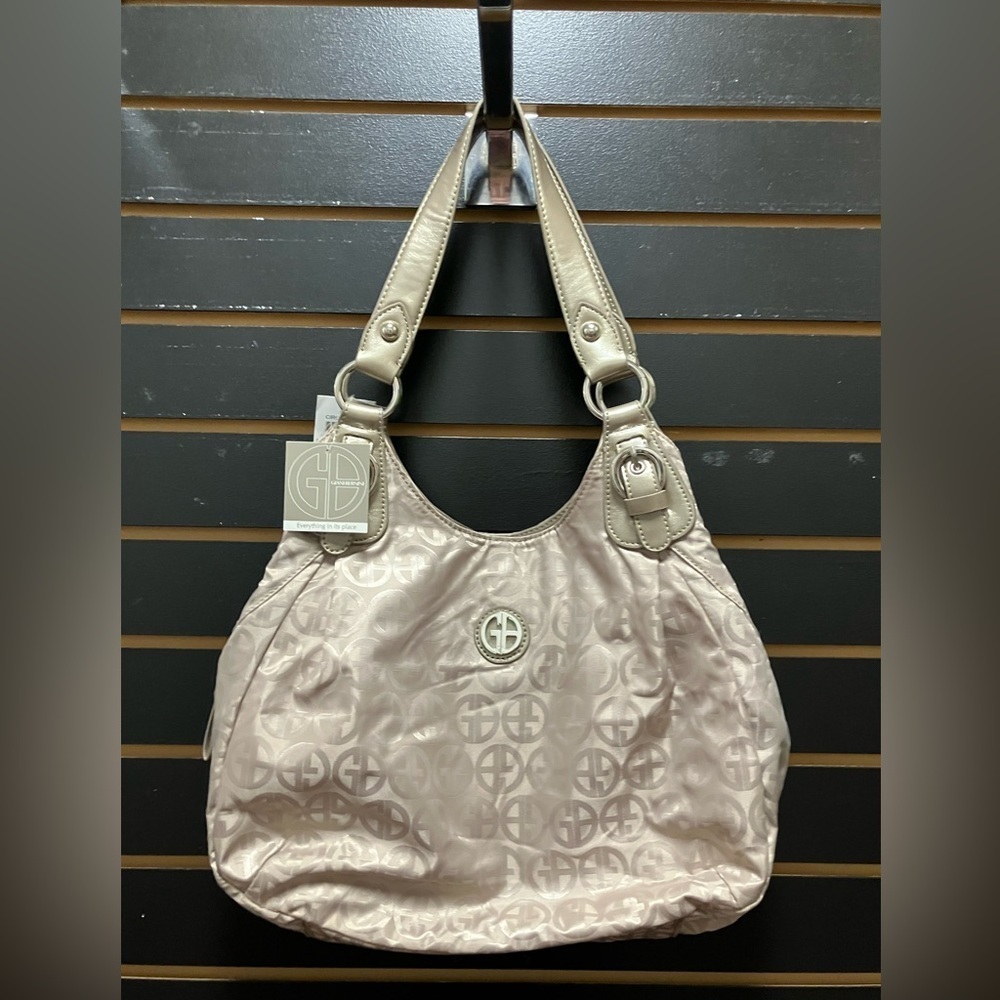 Giani Bernini Beige Logo Shoulder Bag NWT